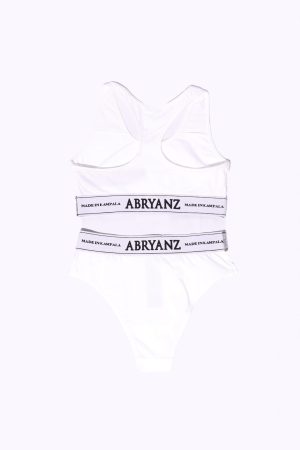Abryanz White Sport-lux Bra and Pant