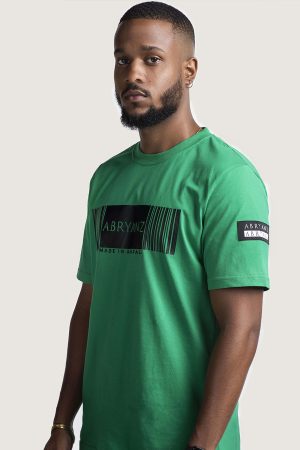 Abryanz Green Barcode T-Shirt