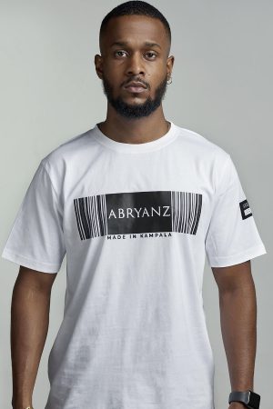 Abryanz White Barcode T-Shirt