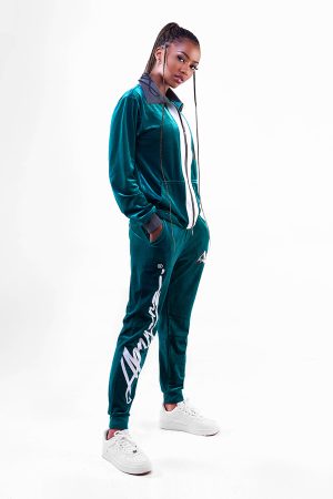 Abryanz Emblem and Signature Classic Cursive Suede Tracksuit