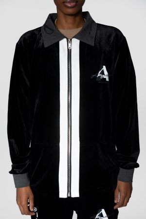 Abryanz Emblem and Signature Classic cursive Suede Tracksuit