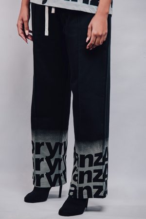 Dark grey Black Gradient Track Sweatpants