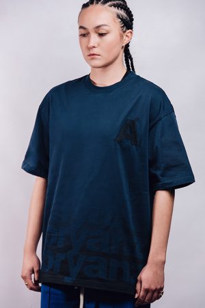 Royal Black Gradient Crew Neck T-shirt