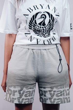 Dark grey - light grey Gradient Gym Shorts