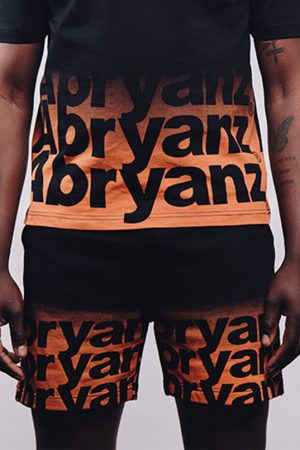 Black Orange Gradient Gym Shorts