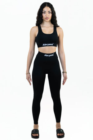 The AB Tactile Set (Bra & Tights) Black